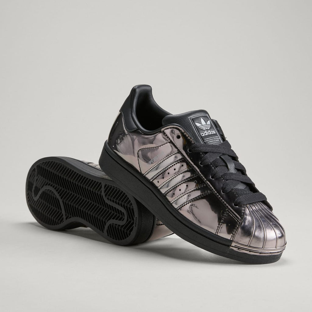 Adidas Women's SUPERSTAR II SHOES - Core Black / Core Black / Silver Metallic - Image 1