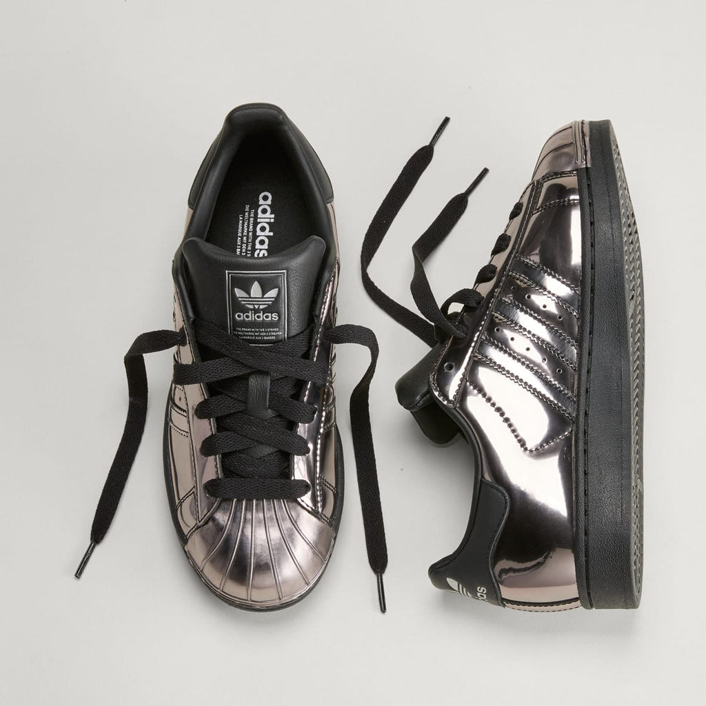 Adidas Women's SUPERSTAR II SHOES - Core Black / Core Black / Silver Metallic - Image 4