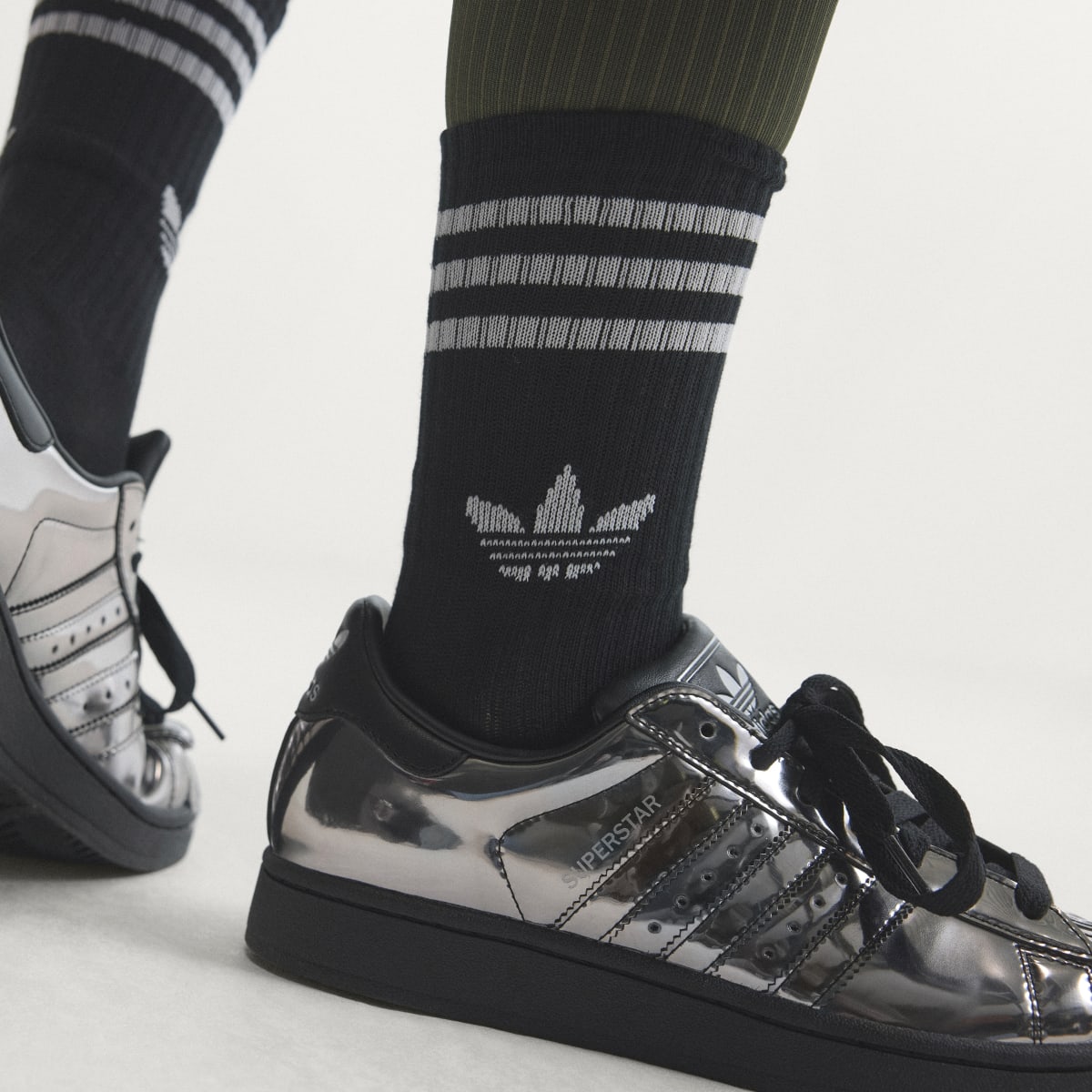 Adidas Women's SUPERSTAR II SHOES - Core Black / Core Black / Silver Metallic - Image 5