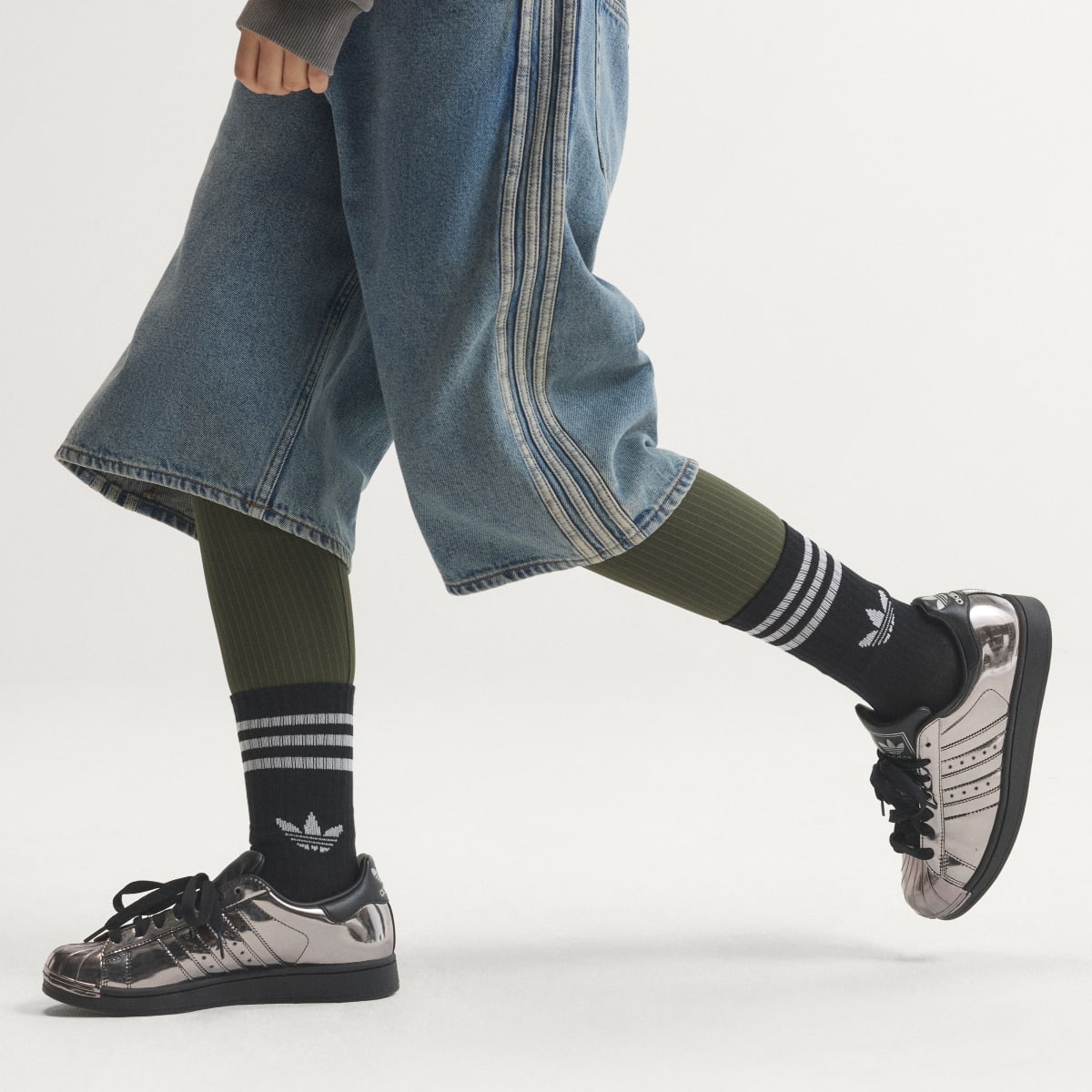 Adidas Women's SUPERSTAR II SHOES - Core Black / Core Black / Silver Metallic - Image 7