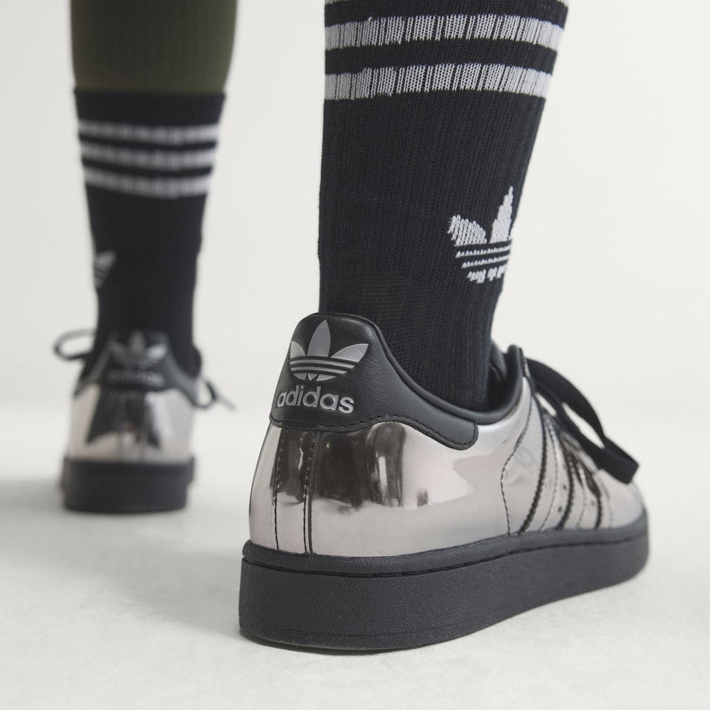 Adidas Women's SUPERSTAR II SHOES - Core Black / Core Black / Silver Metallic - Image 8