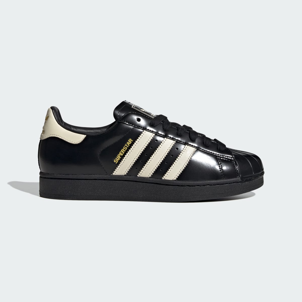 Adidas Men's SUPERSTAR II SHOES - Core Black / Cream White / Gold Metallic - Image 1