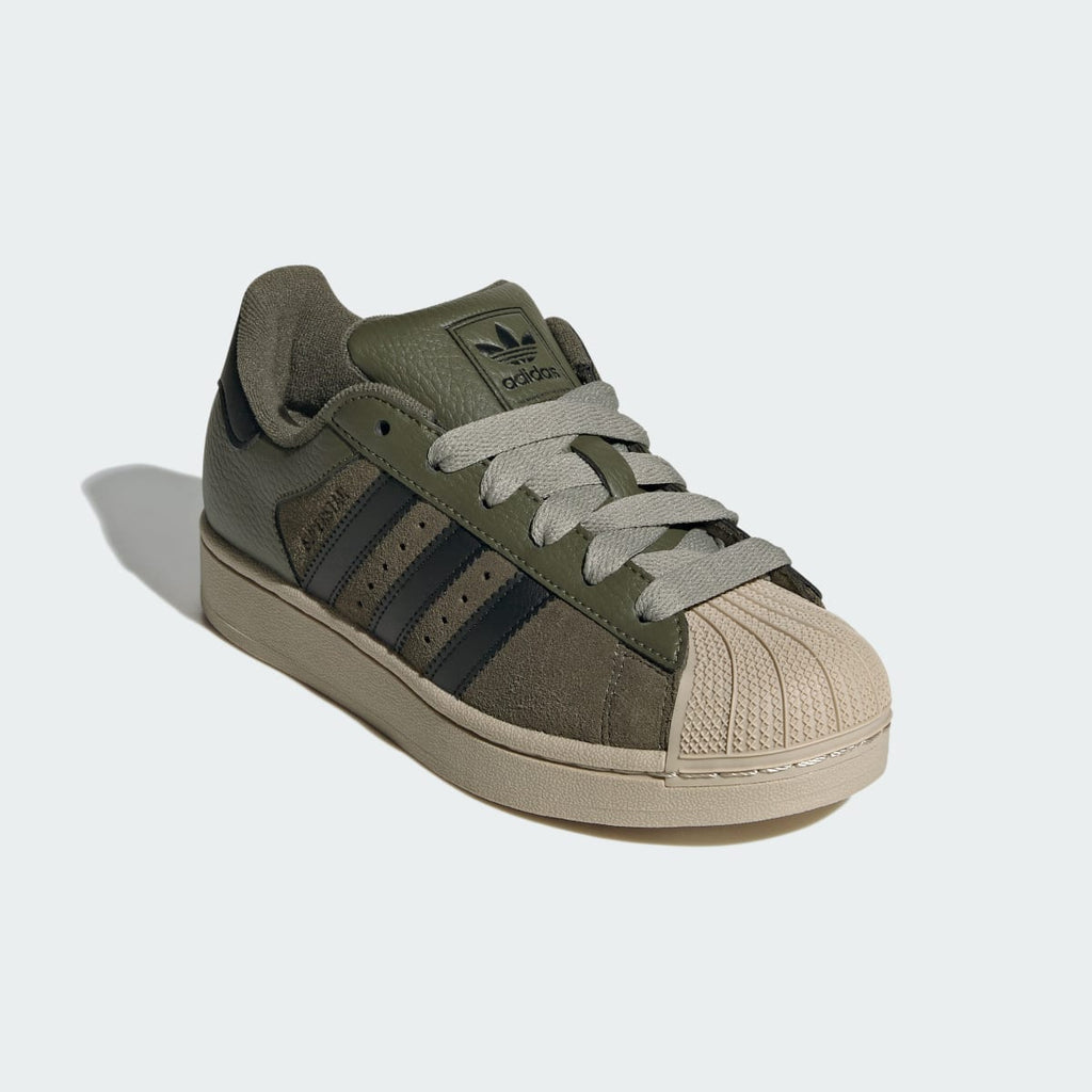 Adidas Kids' SUPERSTAR II SHOES - Olive Strata / Core Black / Khaki Three - Image 4