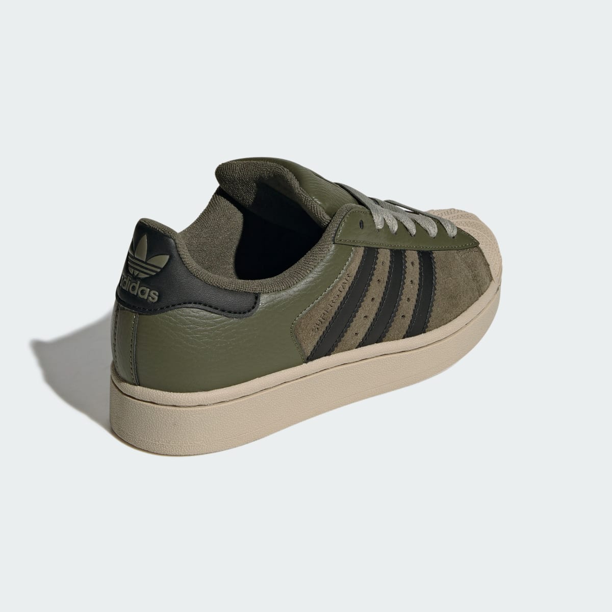 Adidas Kids' SUPERSTAR II SHOES - Olive Strata / Core Black / Khaki Three - Image 5