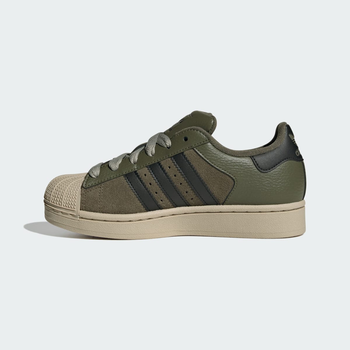 Adidas Kids' SUPERSTAR II SHOES - Olive Strata / Core Black / Khaki Three - Image 6