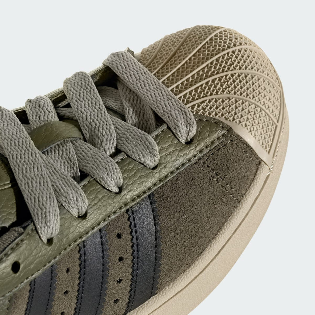 Adidas Kids' SUPERSTAR II SHOES - Olive Strata / Core Black / Khaki Three - Image 8