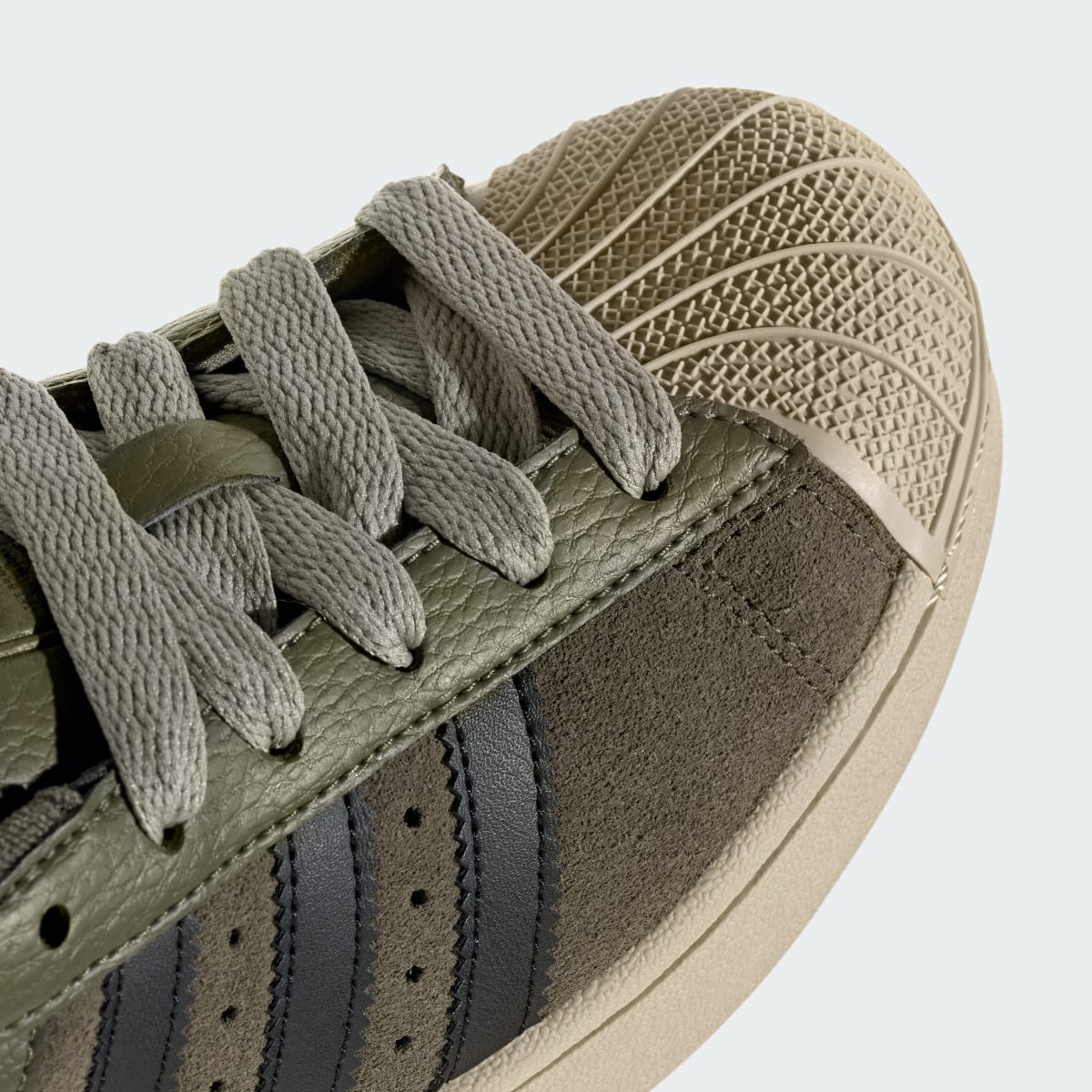 Adidas Kids' SUPERSTAR II SHOES - Olive Strata / Core Black / Khaki Three - Image 8