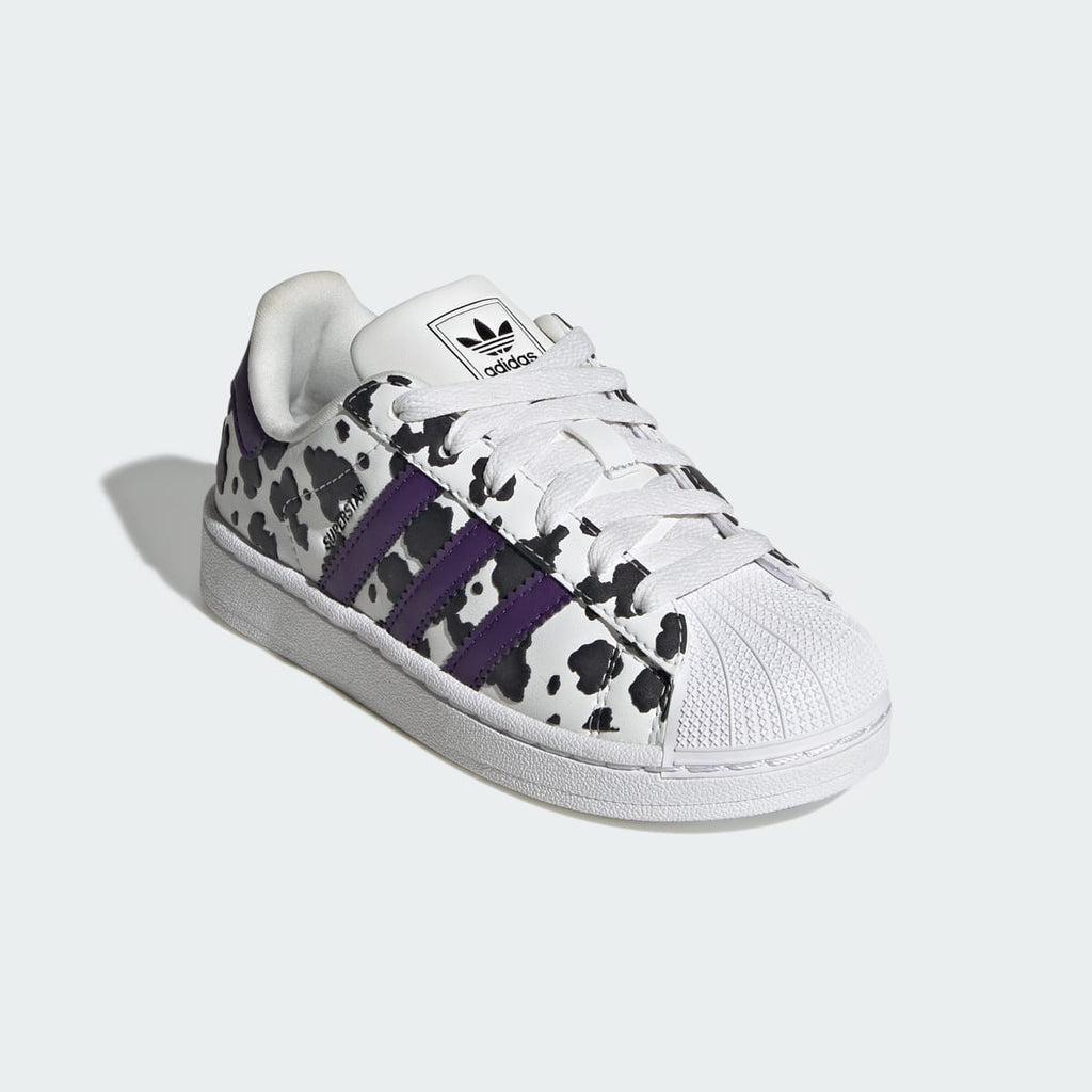 Adidas Kids' SUPERSTAR II SHOES - Crystal White / Violet / Cloud White - Image 4