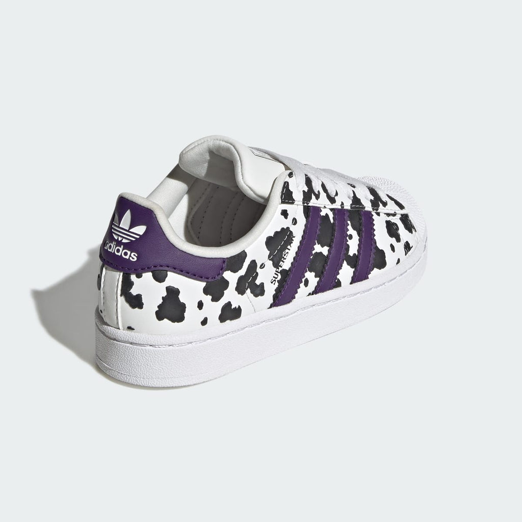 Adidas Kids' SUPERSTAR II SHOES - Crystal White / Violet / Cloud White - Image 5
