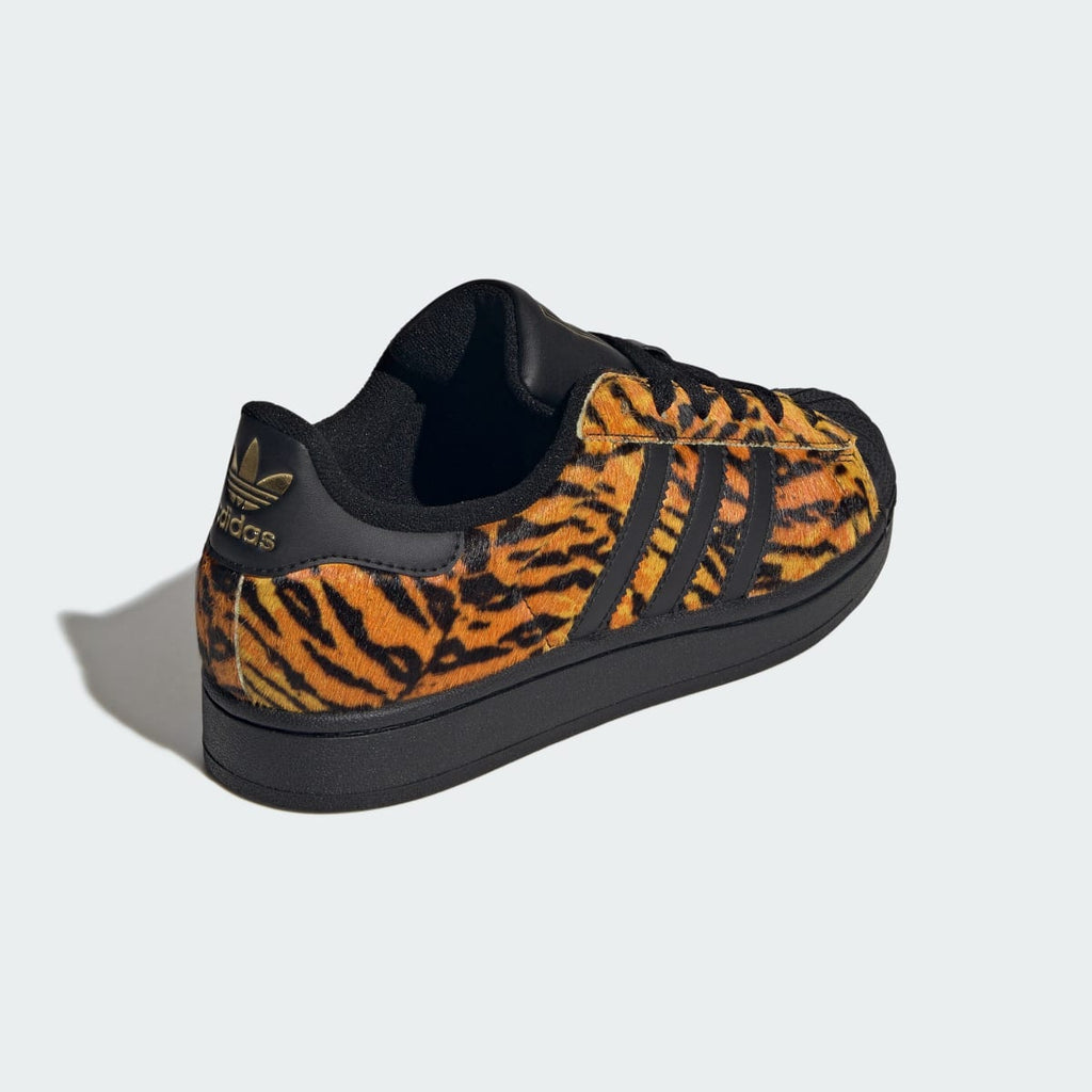 Adidas Women's SUPERSTAR II SHOES - Yellow / Core Black / Gold Metallic - Image 5