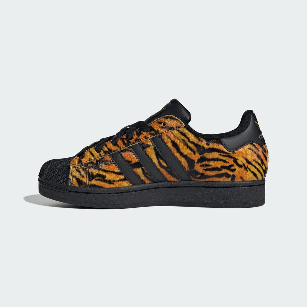 Adidas Women's SUPERSTAR II SHOES - Yellow / Core Black / Gold Metallic - Image 6