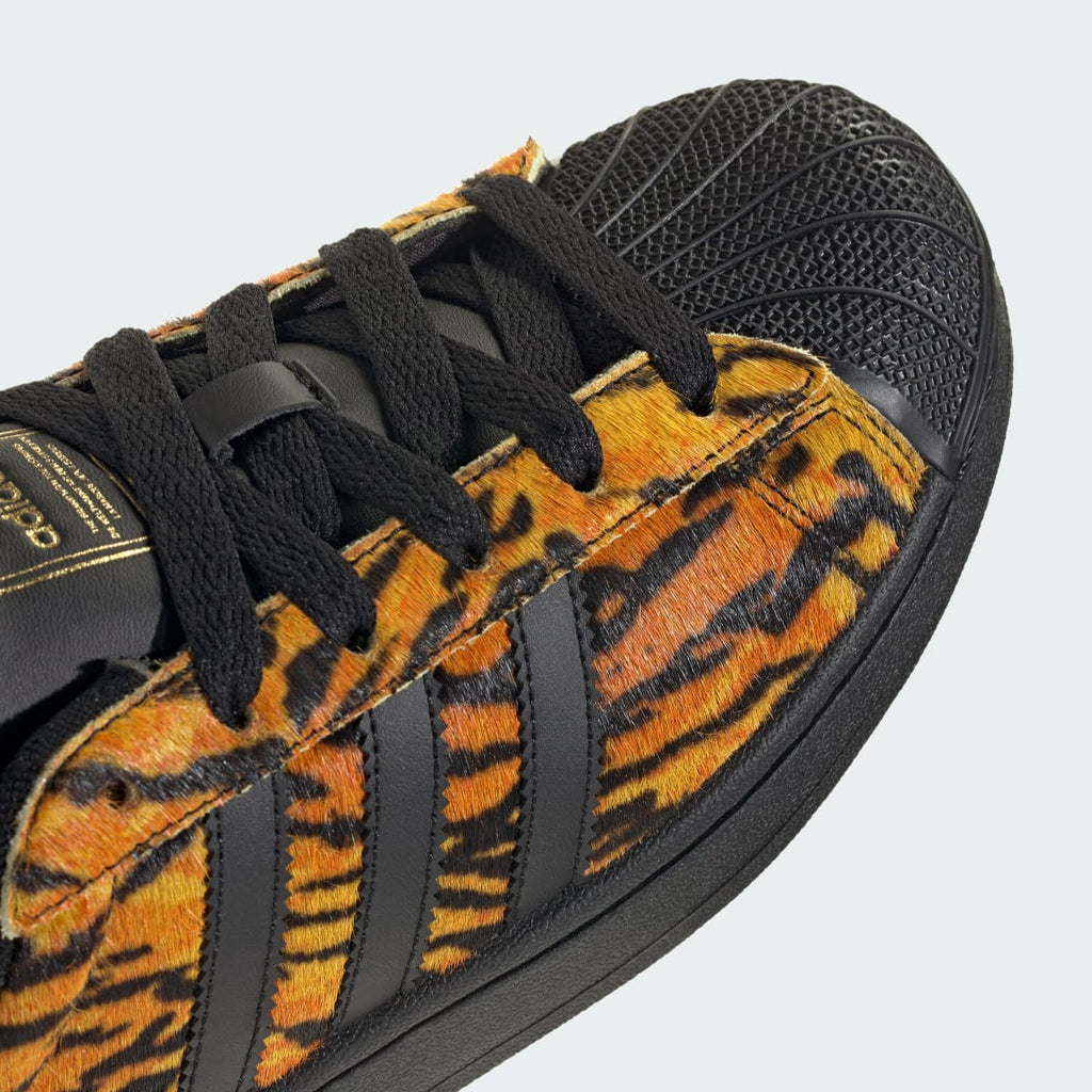 Adidas Women's SUPERSTAR II SHOES - Yellow / Core Black / Gold Metallic - Image 9
