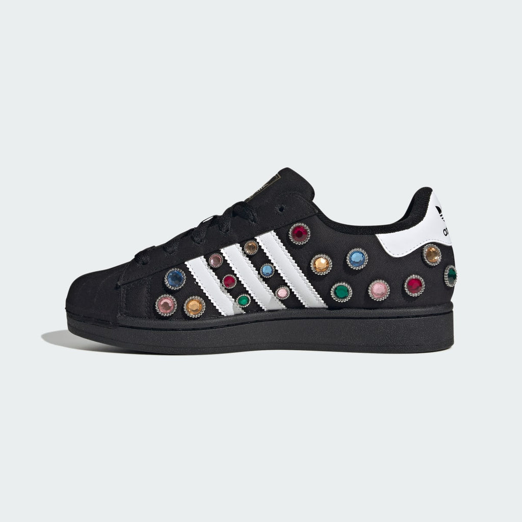 Adidas Women's SUPERSTAR II W - Core Black / Cloud White / Gold Metallic - Image 6