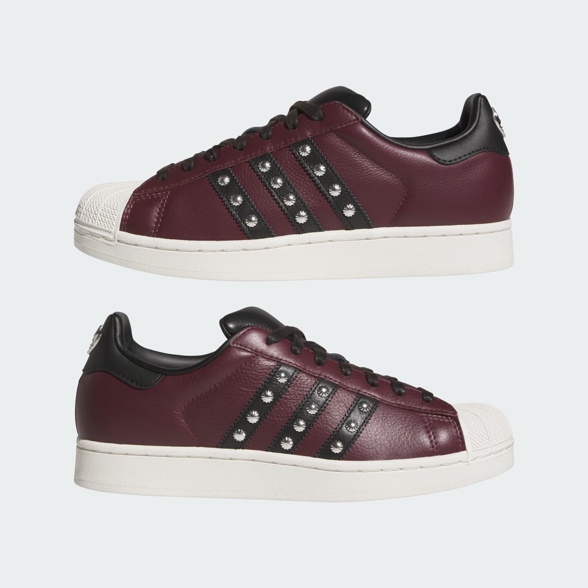 Adidas Women's SUPERSTAR II shoes - Maroon / Core Black / Off White - Image 7