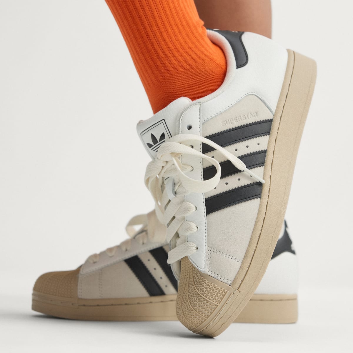Adidas Women's SUPERSTAR II shoes - Core White / Core Black / Khaki Three - Image 5