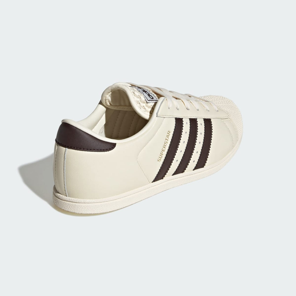 Adidas Women's SUPERSTAR LO PRO SHOES - Cream White / Aurora Coffee / Gold Metallic - Image 5