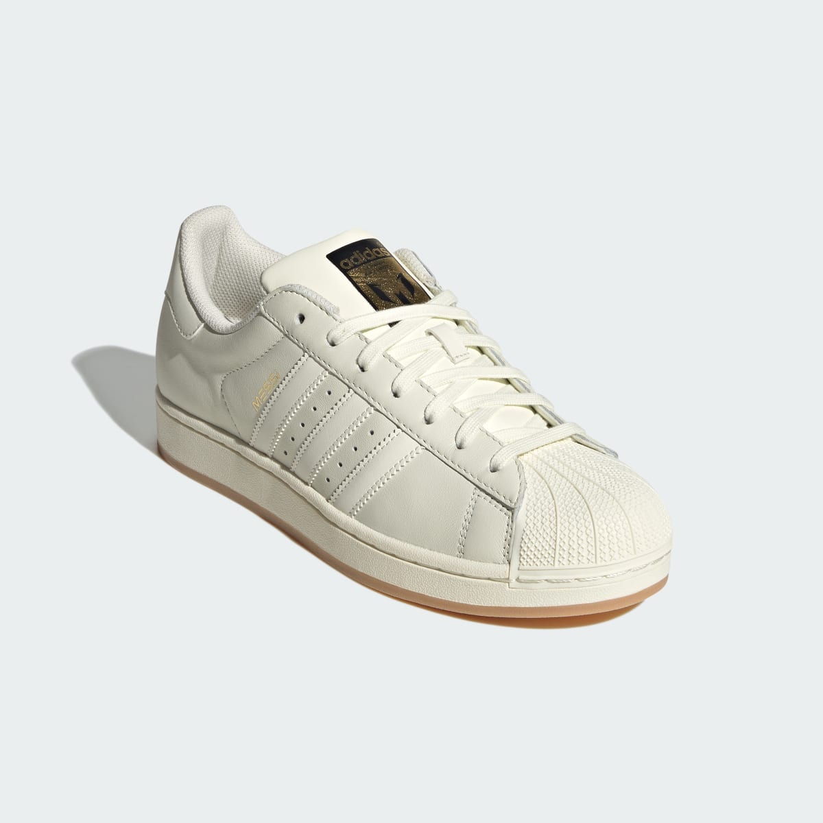 Adidas Men's SUPERSTAR MESSI shoes - Ivory / Ivory / Gold Metallic - Image 5
