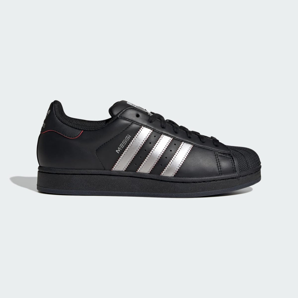 Adidas Women's SUPERSTAR MESSI shoes - Core Black / Silver Metallic / Pure Ruby - Image 2