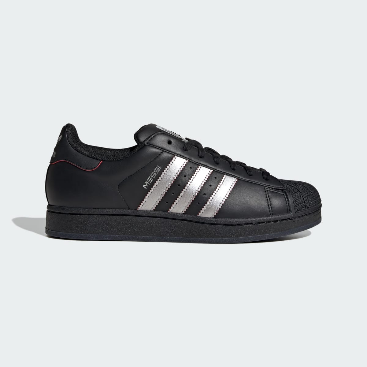 Adidas Women's SUPERSTAR MESSI shoes - Core Black / Silver Metallic / Pure Ruby - Image 2