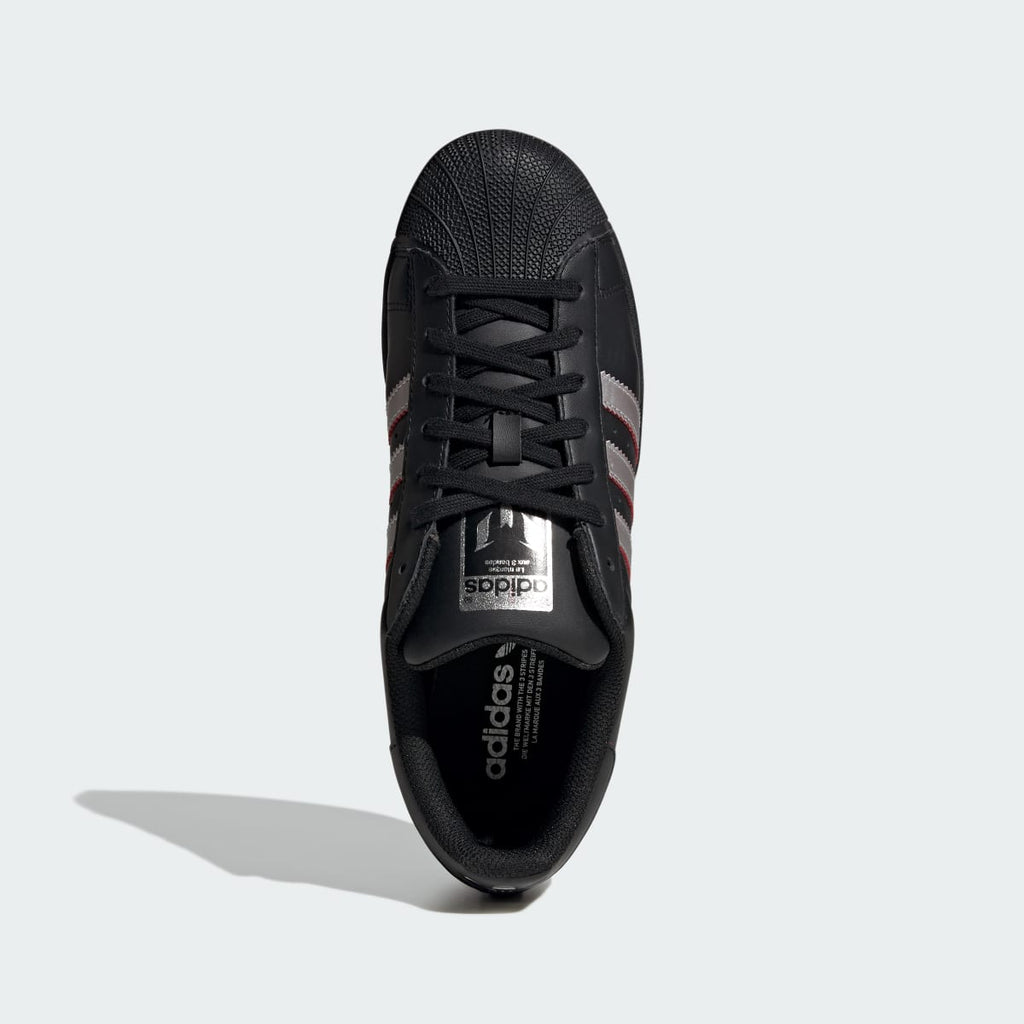 Adidas Women's SUPERSTAR MESSI shoes - Core Black / Silver Metallic / Pure Ruby - Image 3