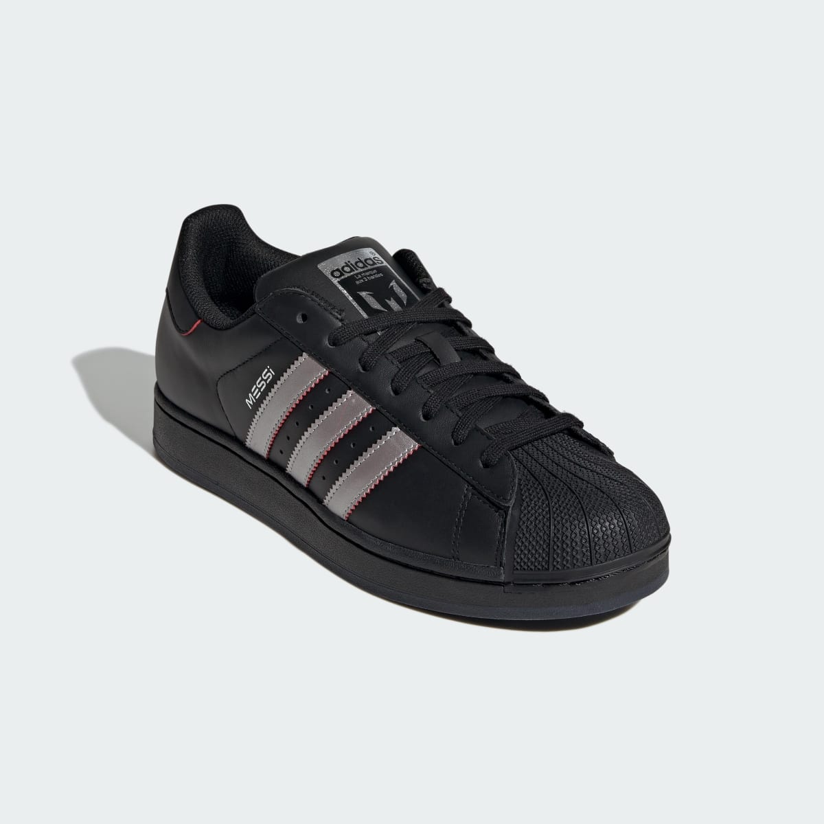 Adidas Men's SUPERSTAR MESSI shoes - Core Black / Silver Metallic / Pure Ruby - Image 5