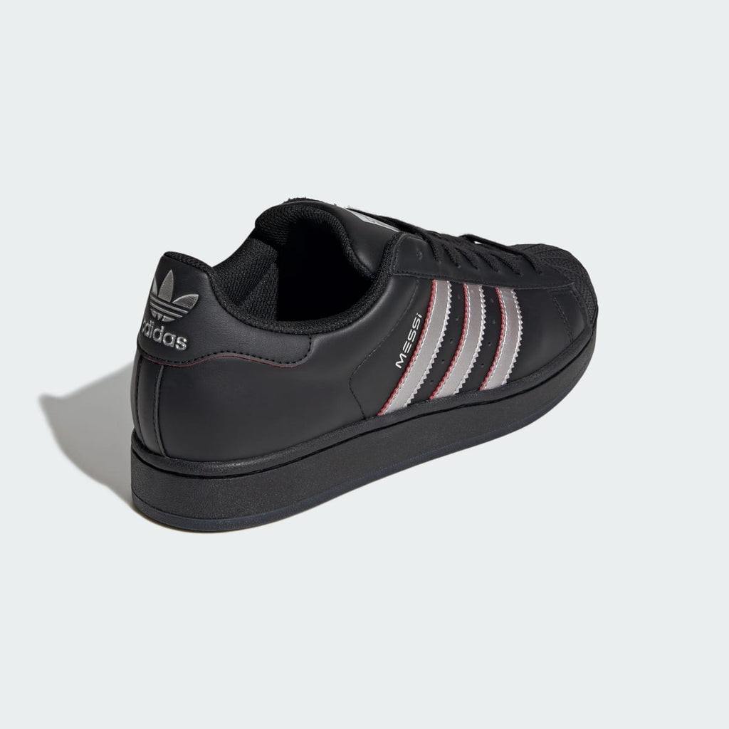 Adidas Women's SUPERSTAR MESSI shoes - Core Black / Silver Metallic / Pure Ruby - Image 6