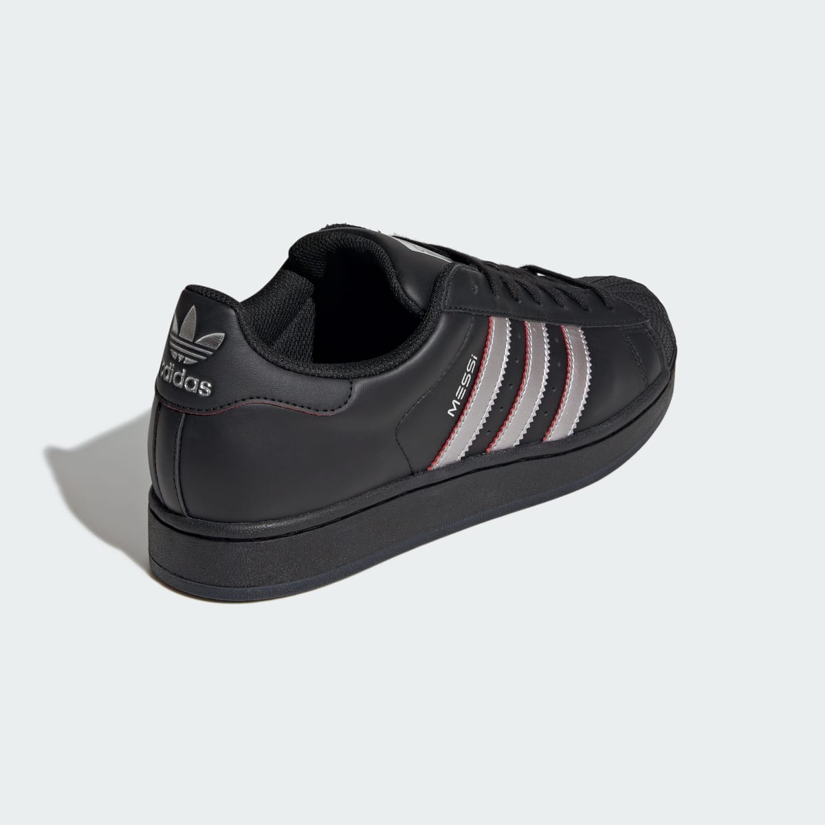 Adidas Women's SUPERSTAR MESSI shoes - Core Black / Silver Metallic / Pure Ruby - Image 6