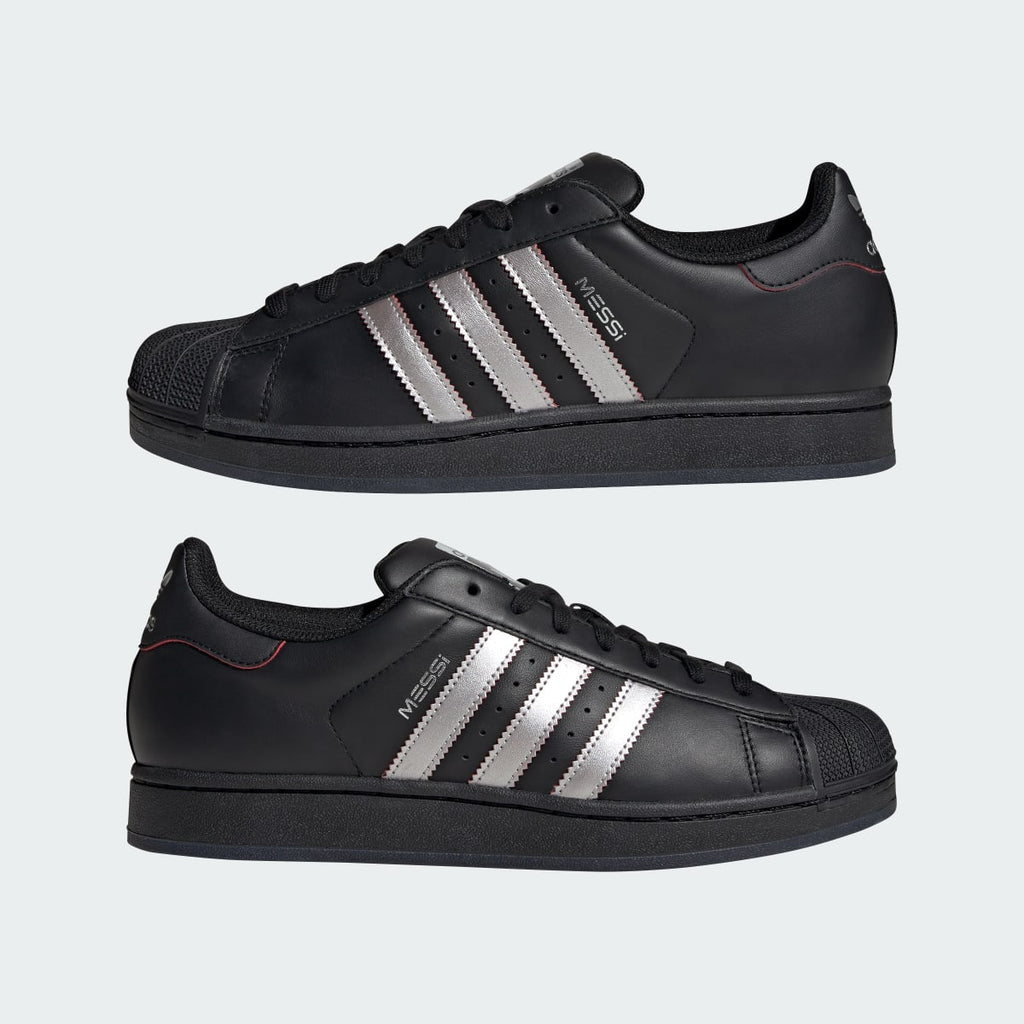 Adidas Women's SUPERSTAR MESSI shoes - Core Black / Silver Metallic / Pure Ruby - Image 8