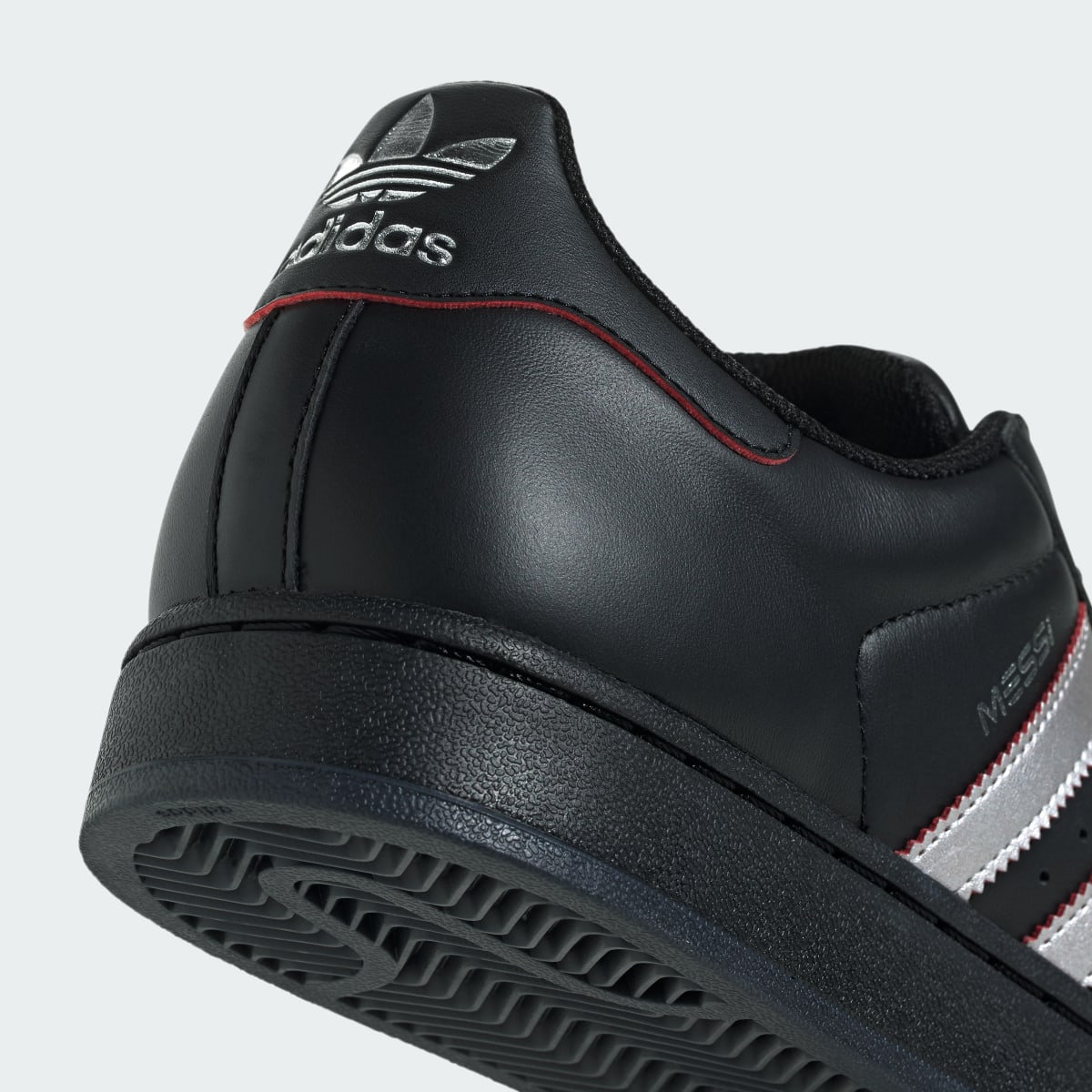 Adidas Women's SUPERSTAR MESSI shoes - Core Black / Silver Metallic / Pure Ruby - Image 10