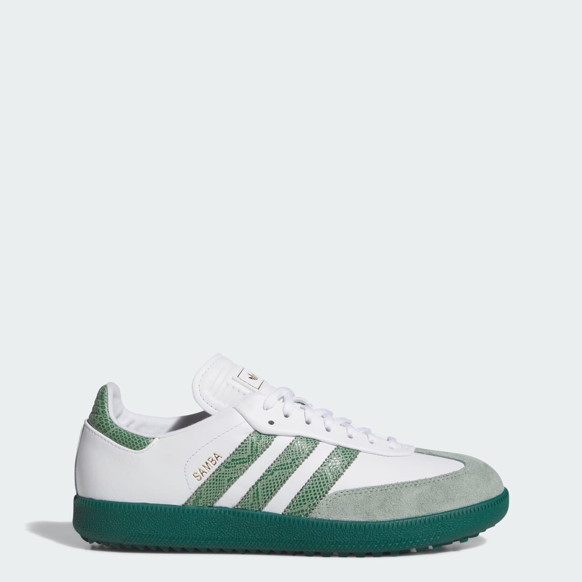 Adidas Women's Samba Barstool Spikeless Golf Shoes - Cloud White / Collegiate Green / Silver Green - Image 1