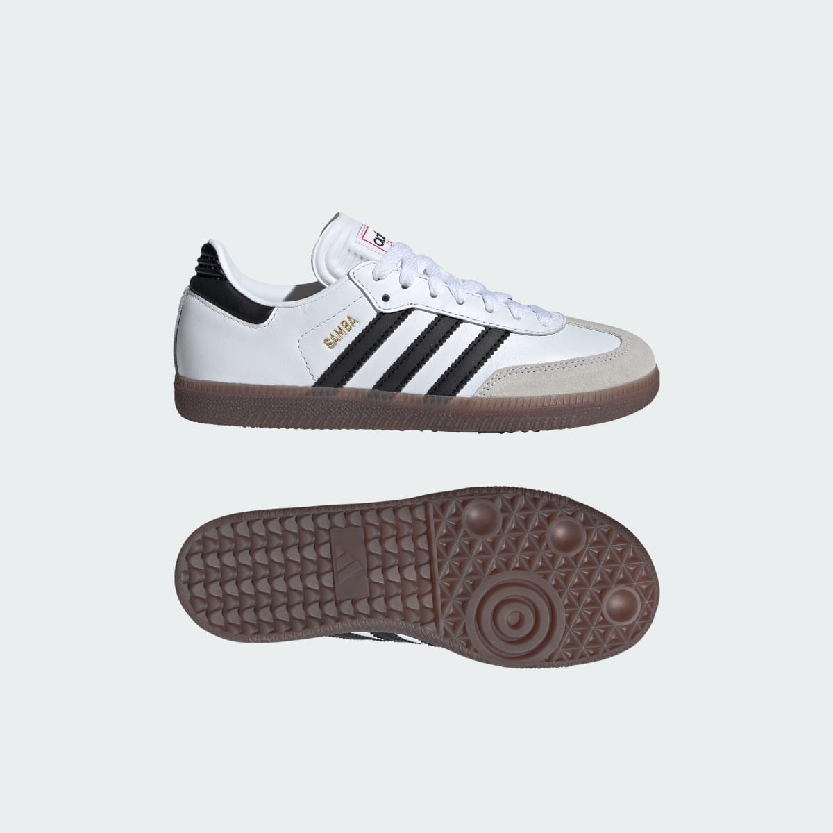 Adidas Kids' Samba Indoor Soccer Shoes Kids - Cloud White / Core Black / None - Image 1
