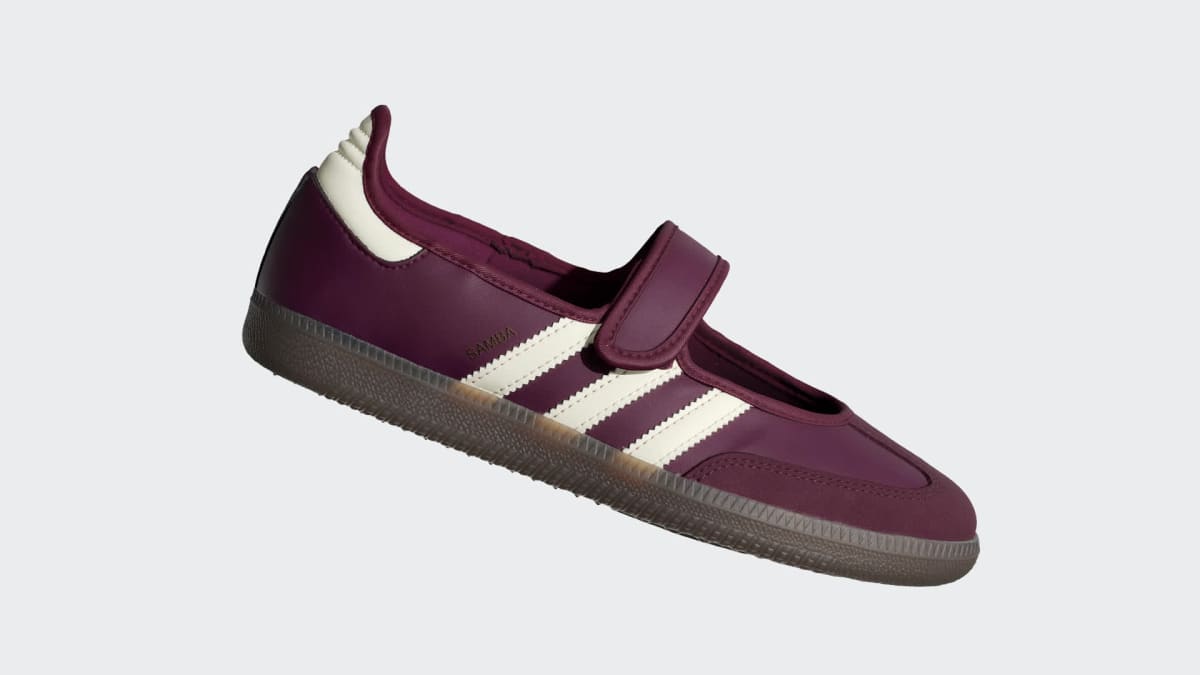 Adidas Women's Samba Jane Shoes - Maroon / Cream White / Gold Metallic - Image 2