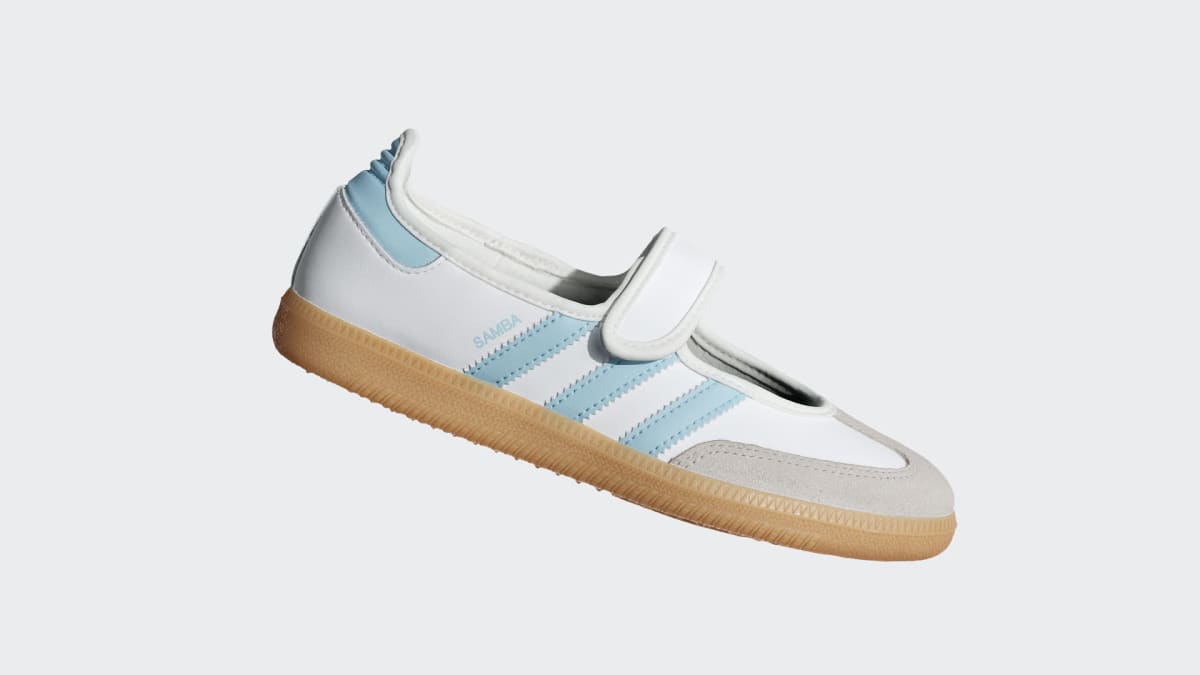 Adidas Kids' Samba Jane Shoes Kids - Cloud White / Clear Sky / Gum - Image 2