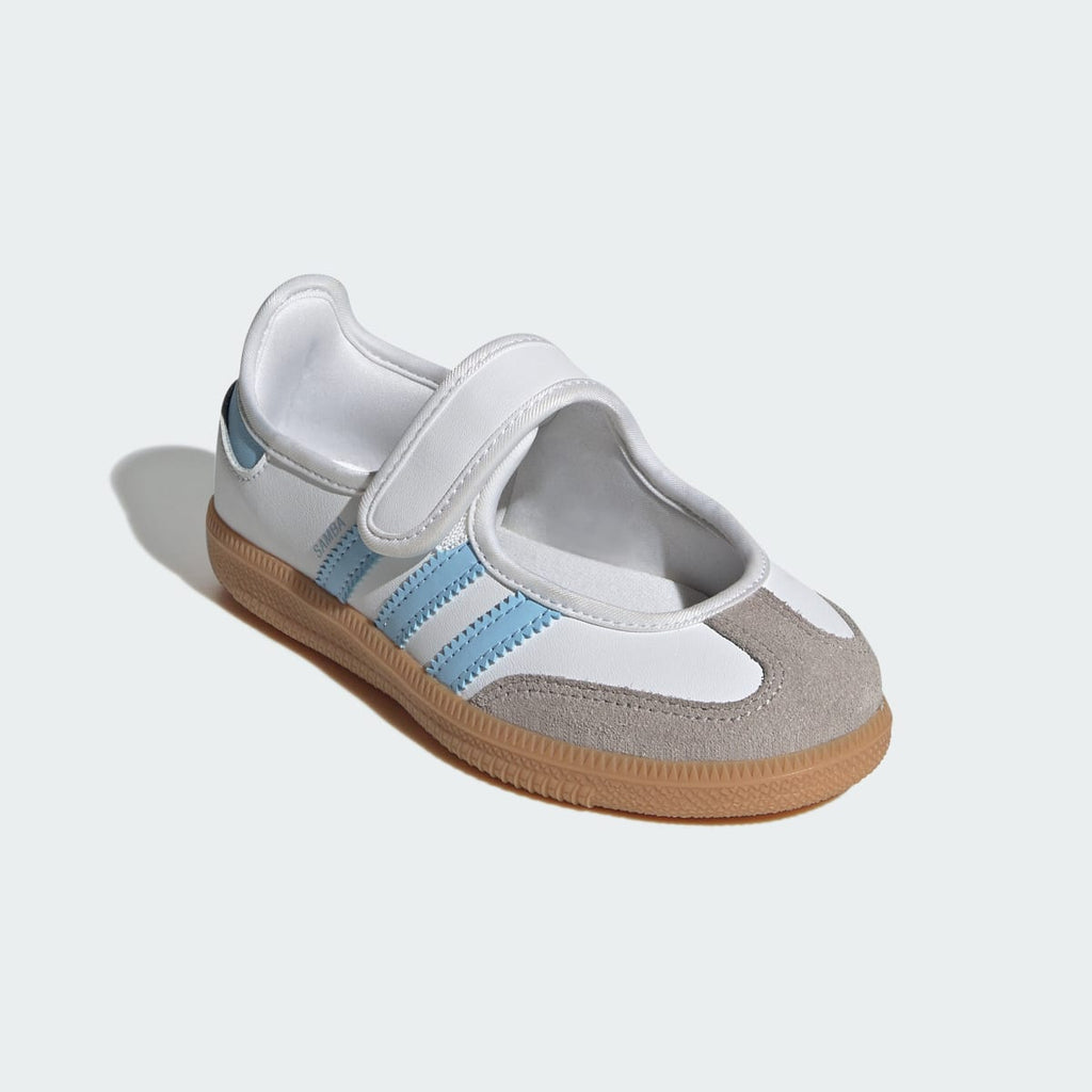 Adidas Kids' Samba Jane Shoes - Cloud White / Clear Sky / Gum - Image 4