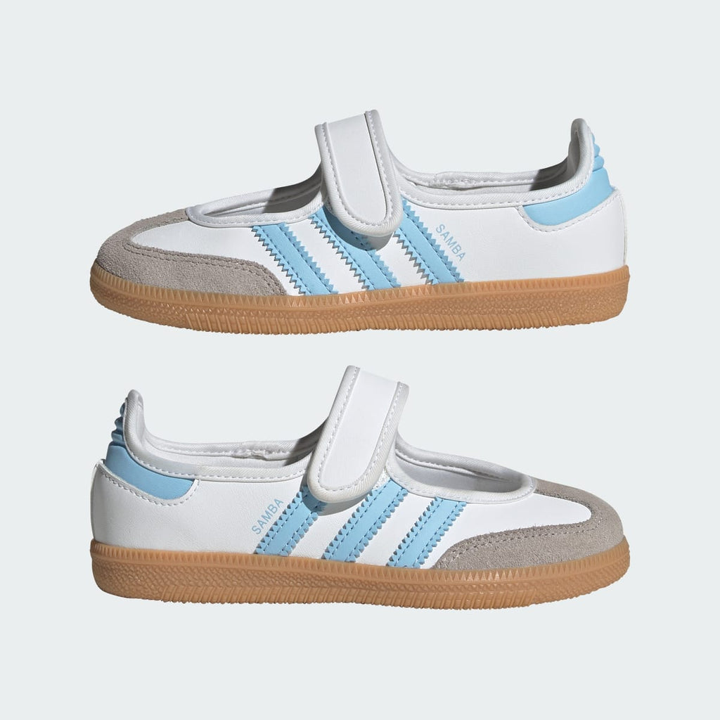 Adidas Kids' Samba Jane Shoes - Cloud White / Clear Sky / Gum - Image 7