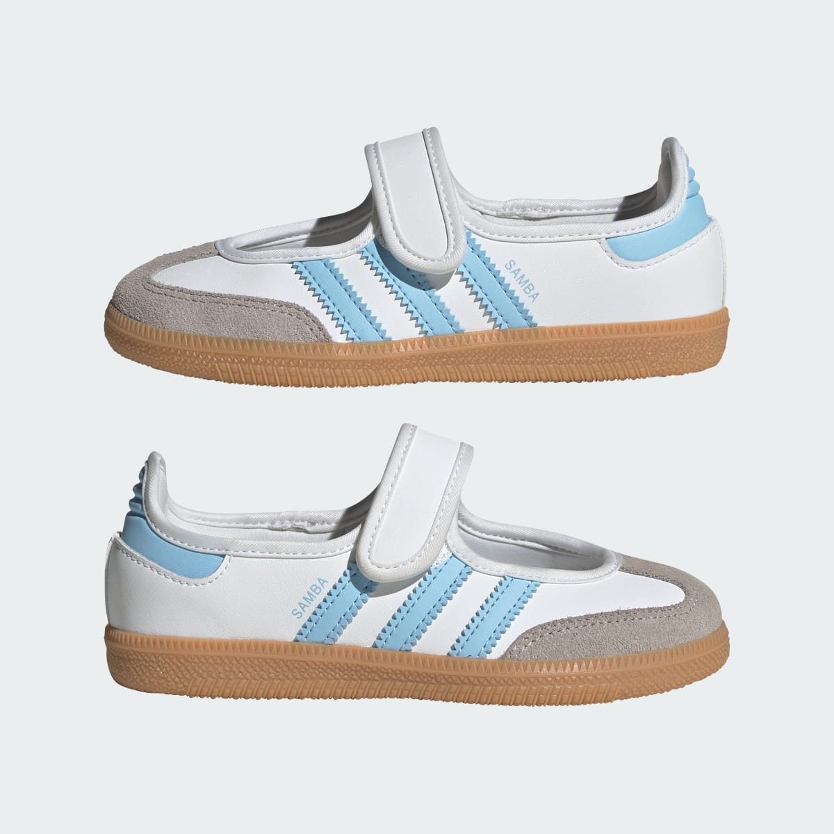 Adidas Kids' Samba Jane Shoes - Cloud White / Clear Sky / Gum - Image 7
