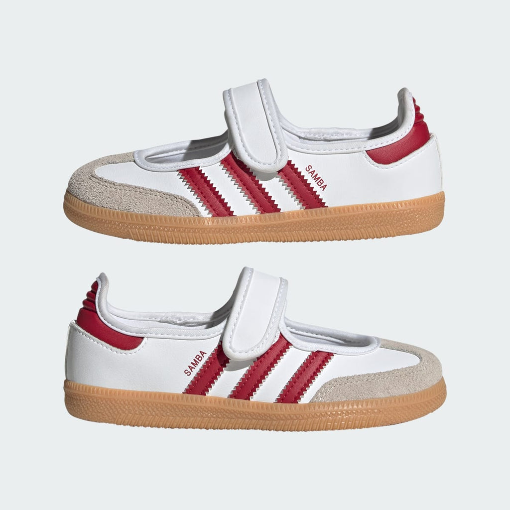 Adidas Kids' Samba Jane Shoes - Cloud White / Team Victory Red / Gum - Image 7