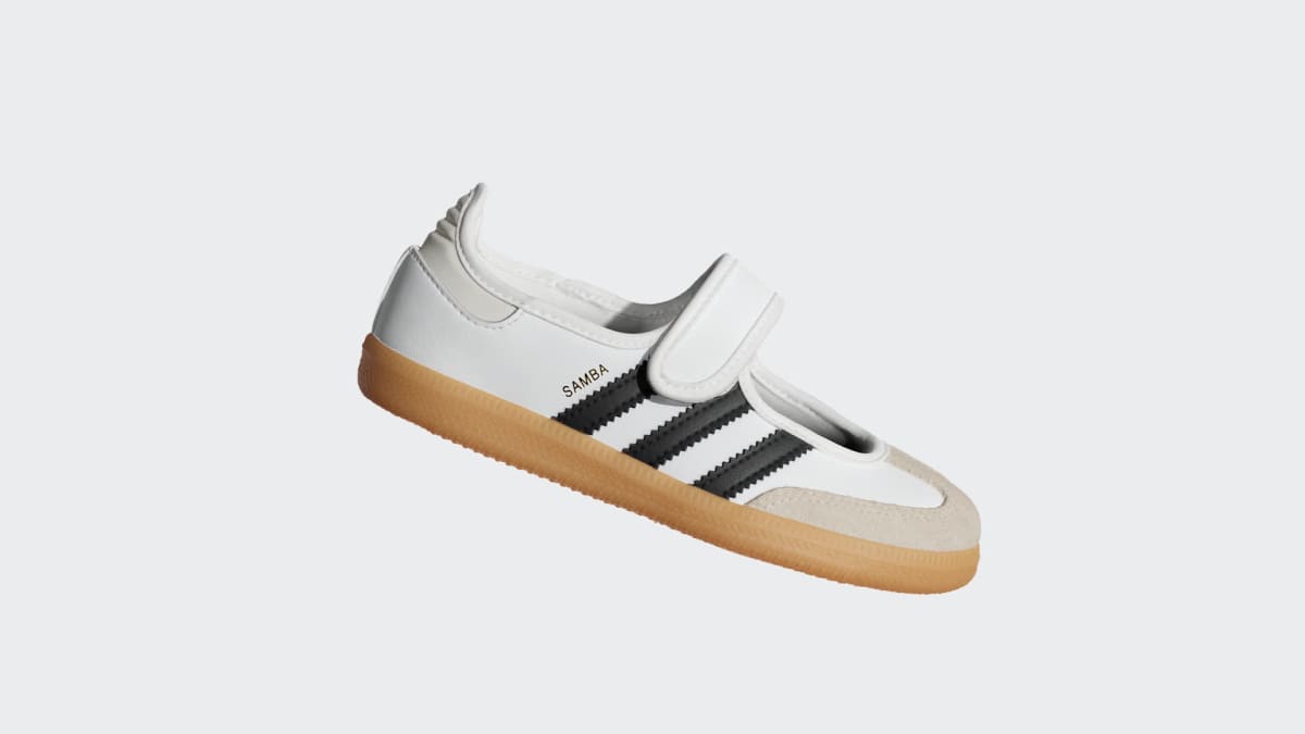 Adidas Kids' Samba Jane Shoes - Cloud White / Core Black / Gum - Image 2