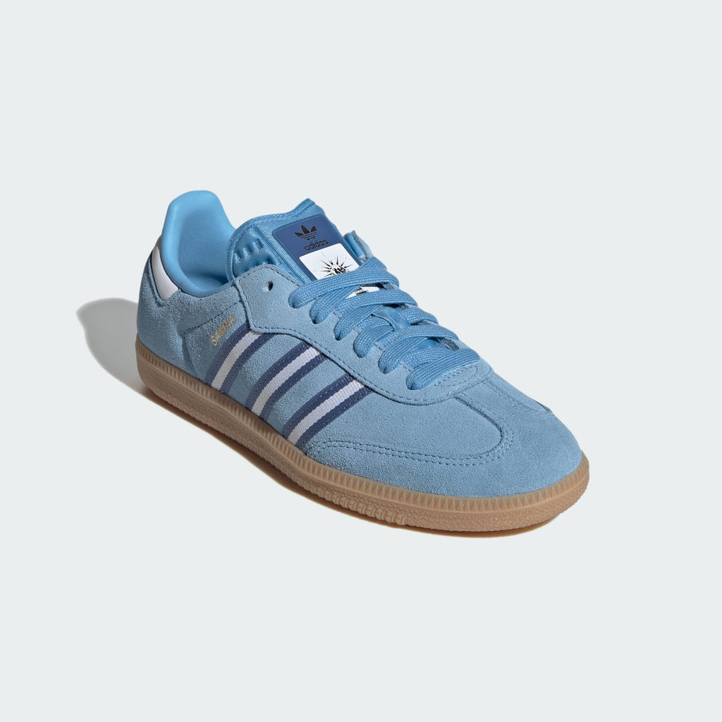 Adidas Kids' Samba OG Shoes - Light Blue / Cloud White / Gum - Image 4