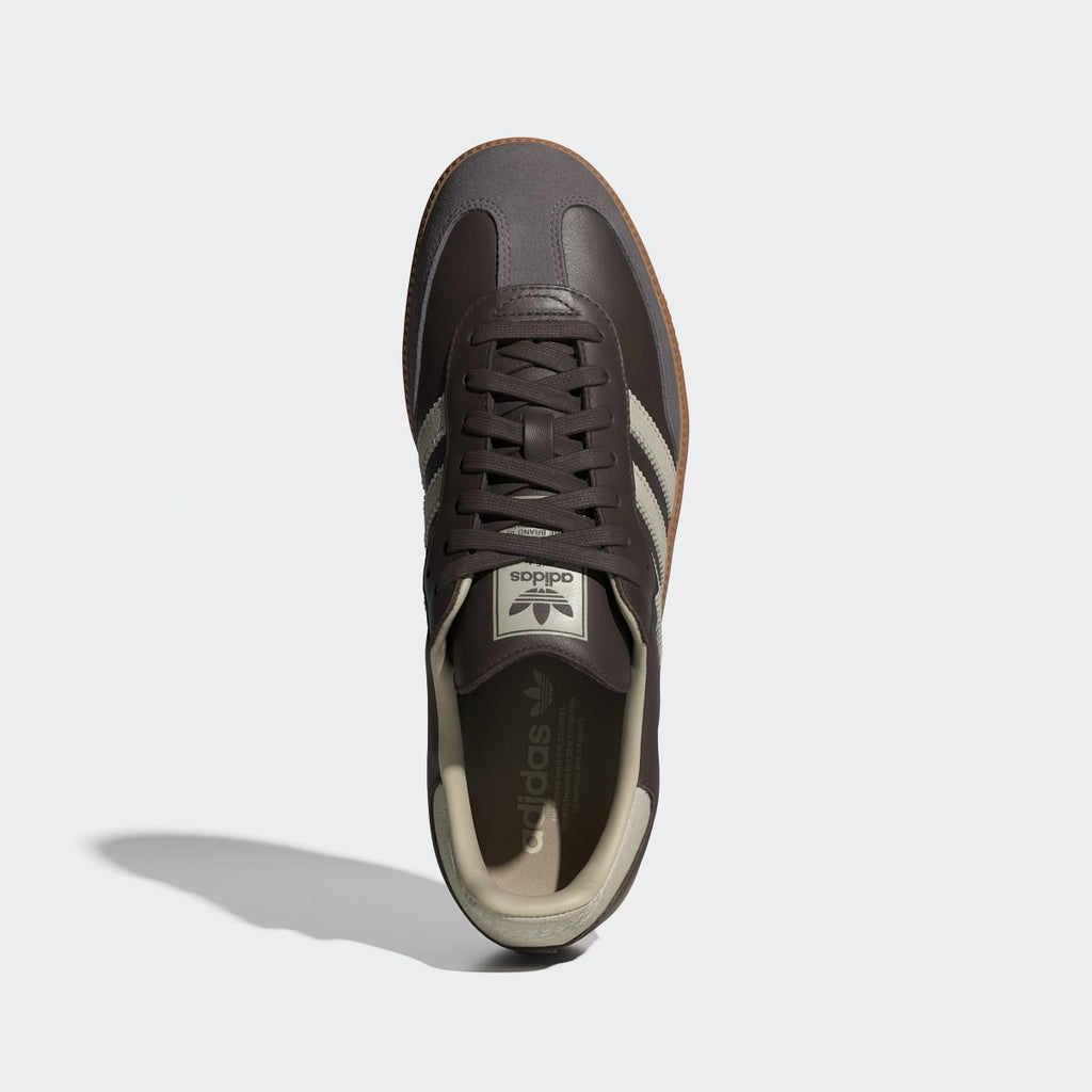 Adidas Men's Samba OG Shoes - Brown / Putty Grey / Gold Metallic - Image 6