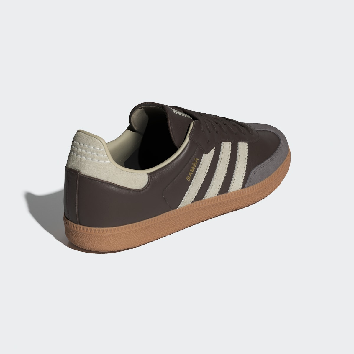 Adidas Men's Samba OG Shoes - Brown / Putty Grey / Gold Metallic - Image 9