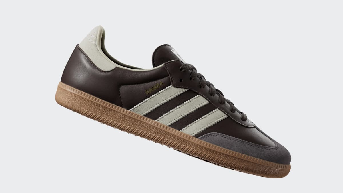 Adidas Women's Samba OG Shoes - Brown / Putty Grey / Gold Metallic - Image 4
