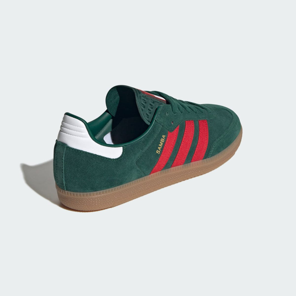 Adidas Men's Samba OG Shoes - Team Dark Green / Better Scarlet / Gum - Image 5