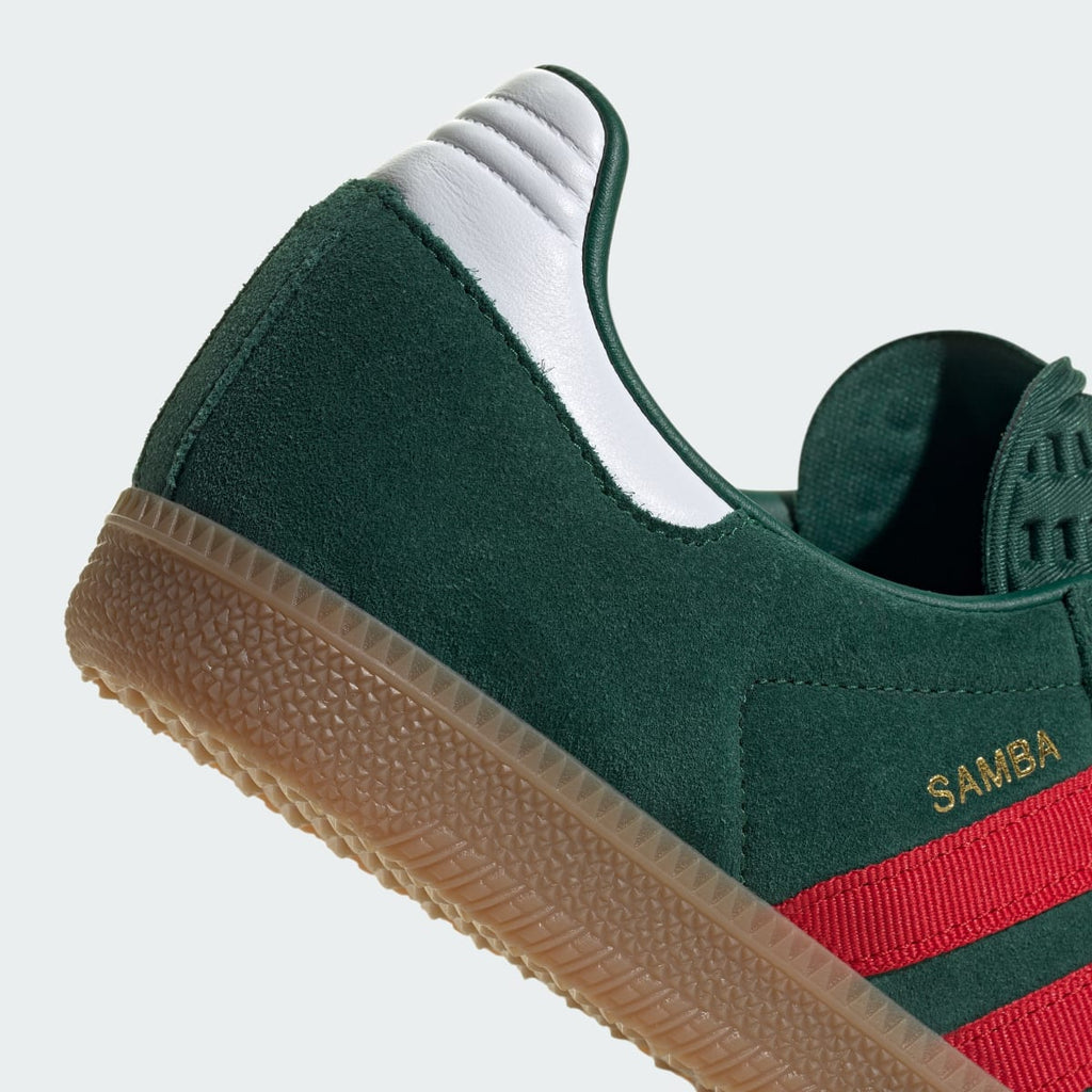 Adidas Men's Samba OG Shoes - Team Dark Green / Better Scarlet / Gum - Image 9