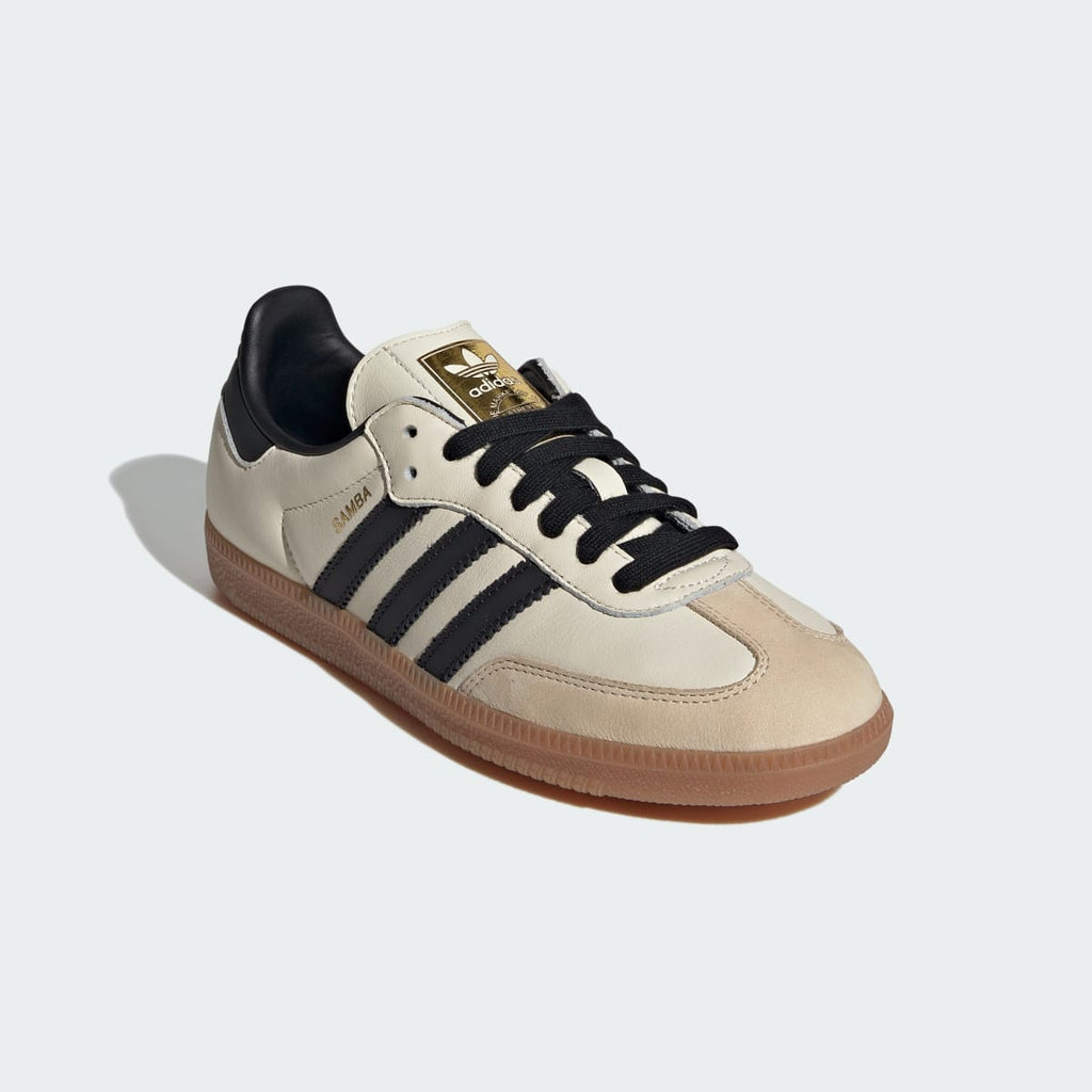 Adidas Women's Samba OG Shoes - Cream White / Core Black / Sand Strata - Image 5