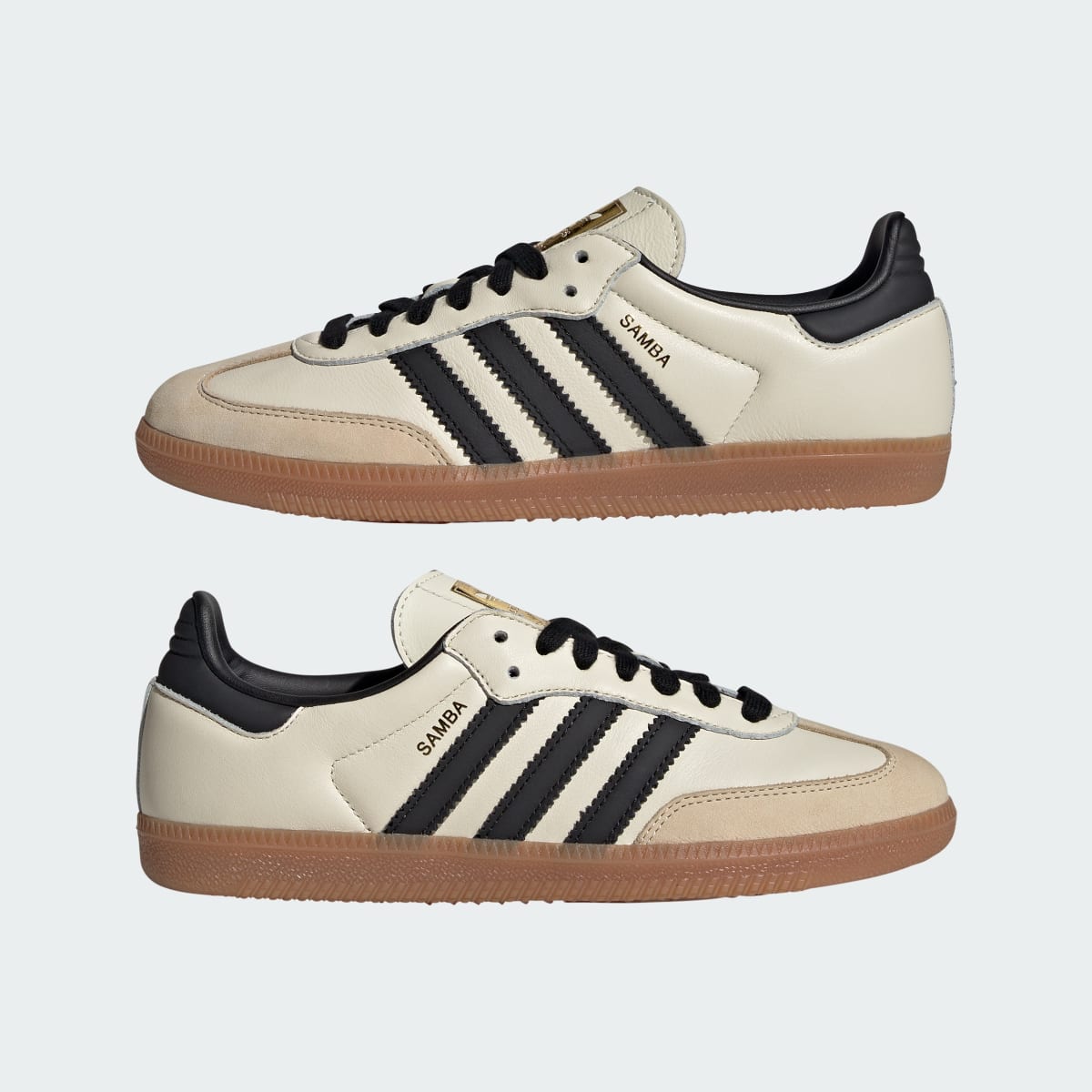 Adidas Women's Samba OG Shoes - Cream White / Core Black / Sand Strata - Image 8