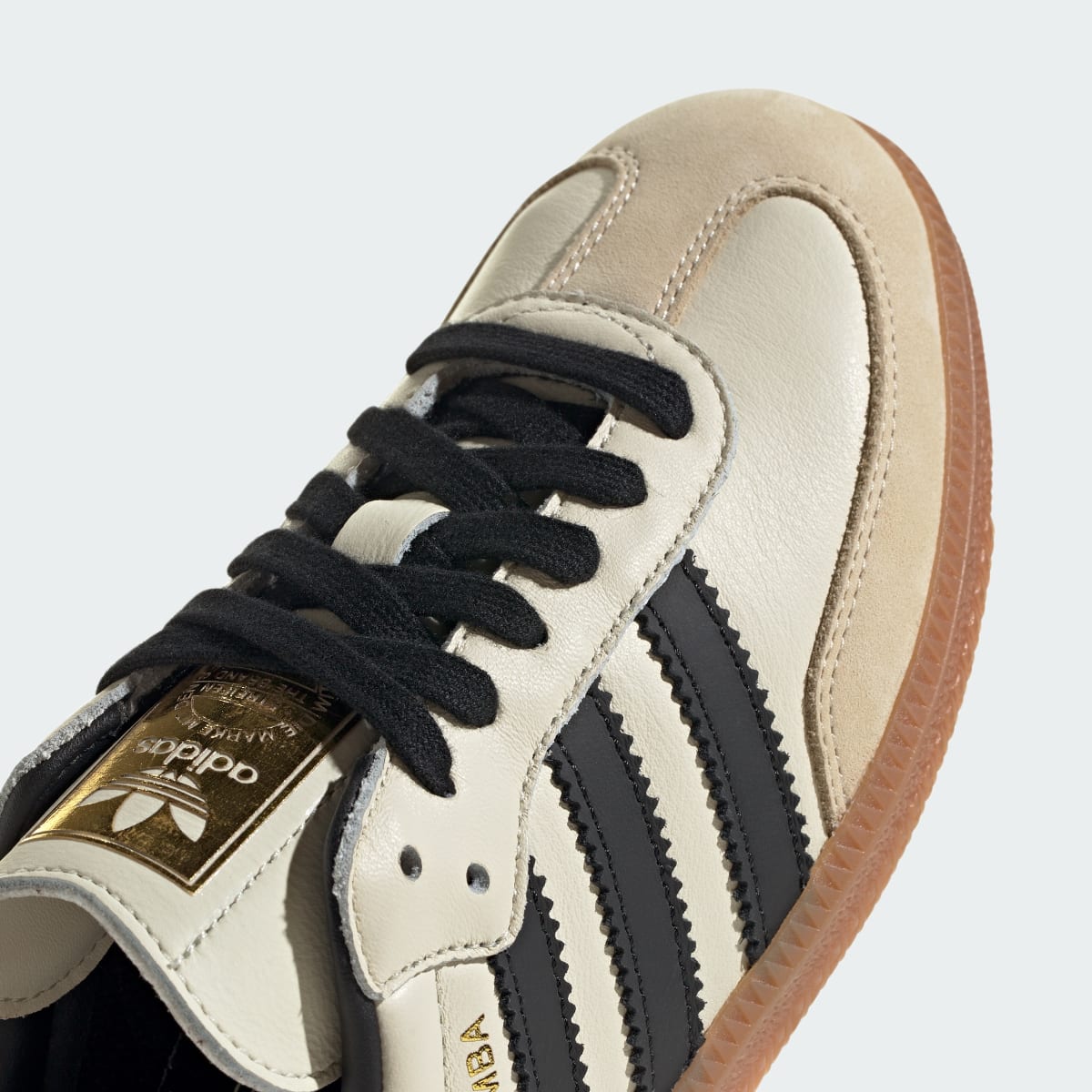 Adidas Women's Samba OG Shoes - Cream White / Core Black / Sand Strata - Image 9