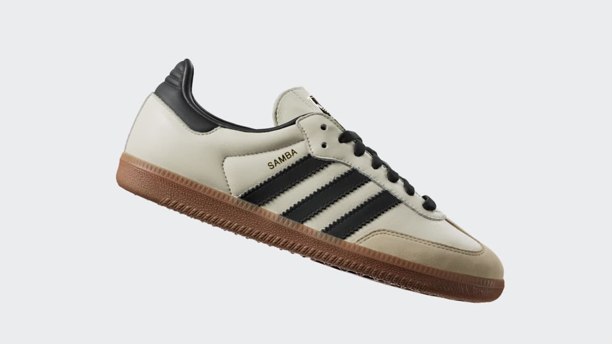 Adidas Women's Samba OG Shoes - Cream White / Core Black / Sand Strata - Image 2