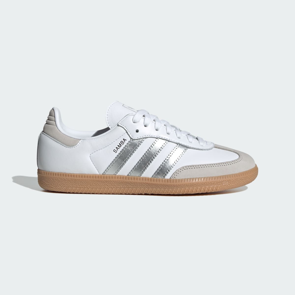 Adidas Women's Samba OG Shoes - Cloud White / Silver Metallic / Grey One - Image 1