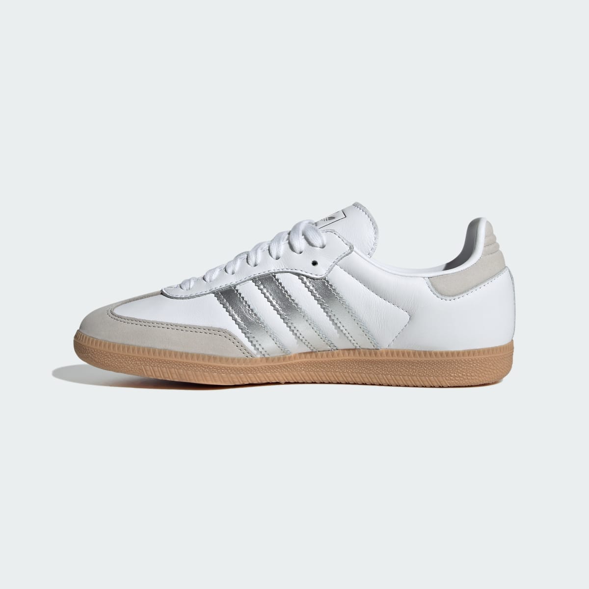 Adidas Women's Samba OG Shoes - Cloud White / Silver Metallic / Grey One - Image 7